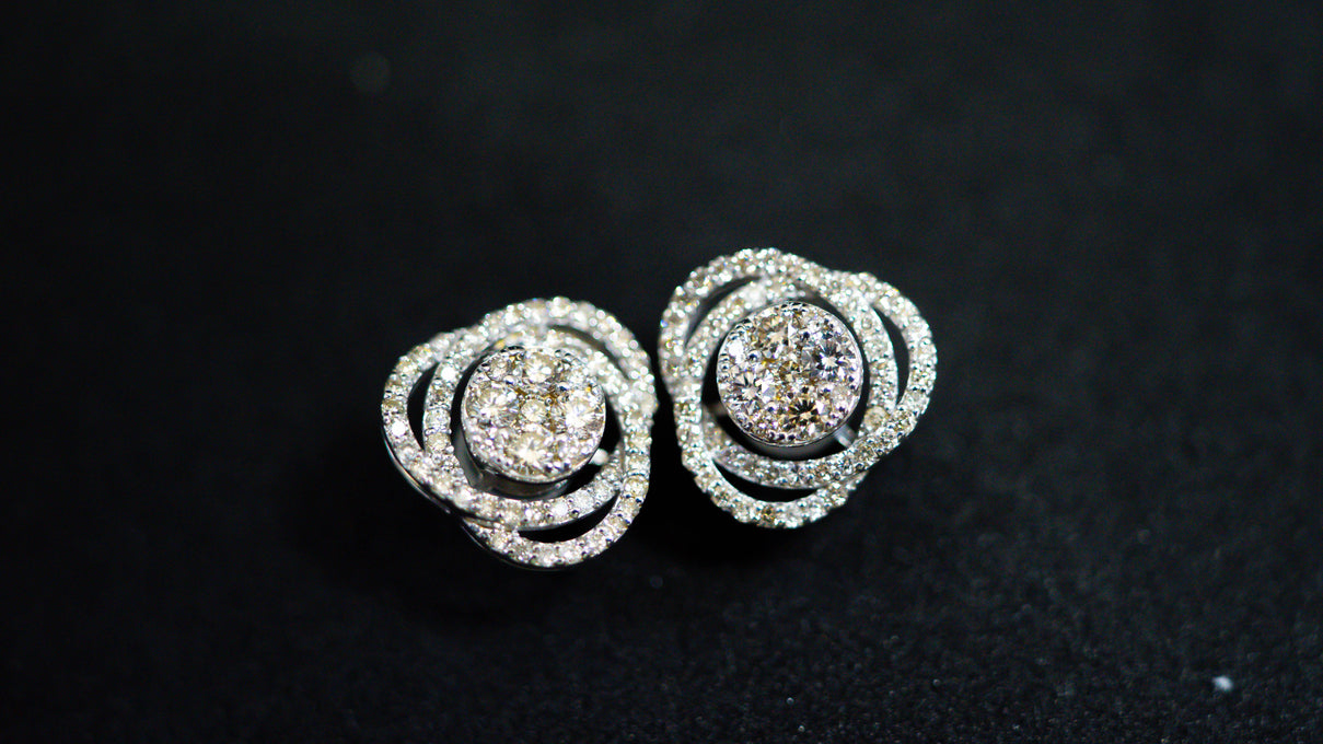 S-1109 Diamond Earring - Round cut