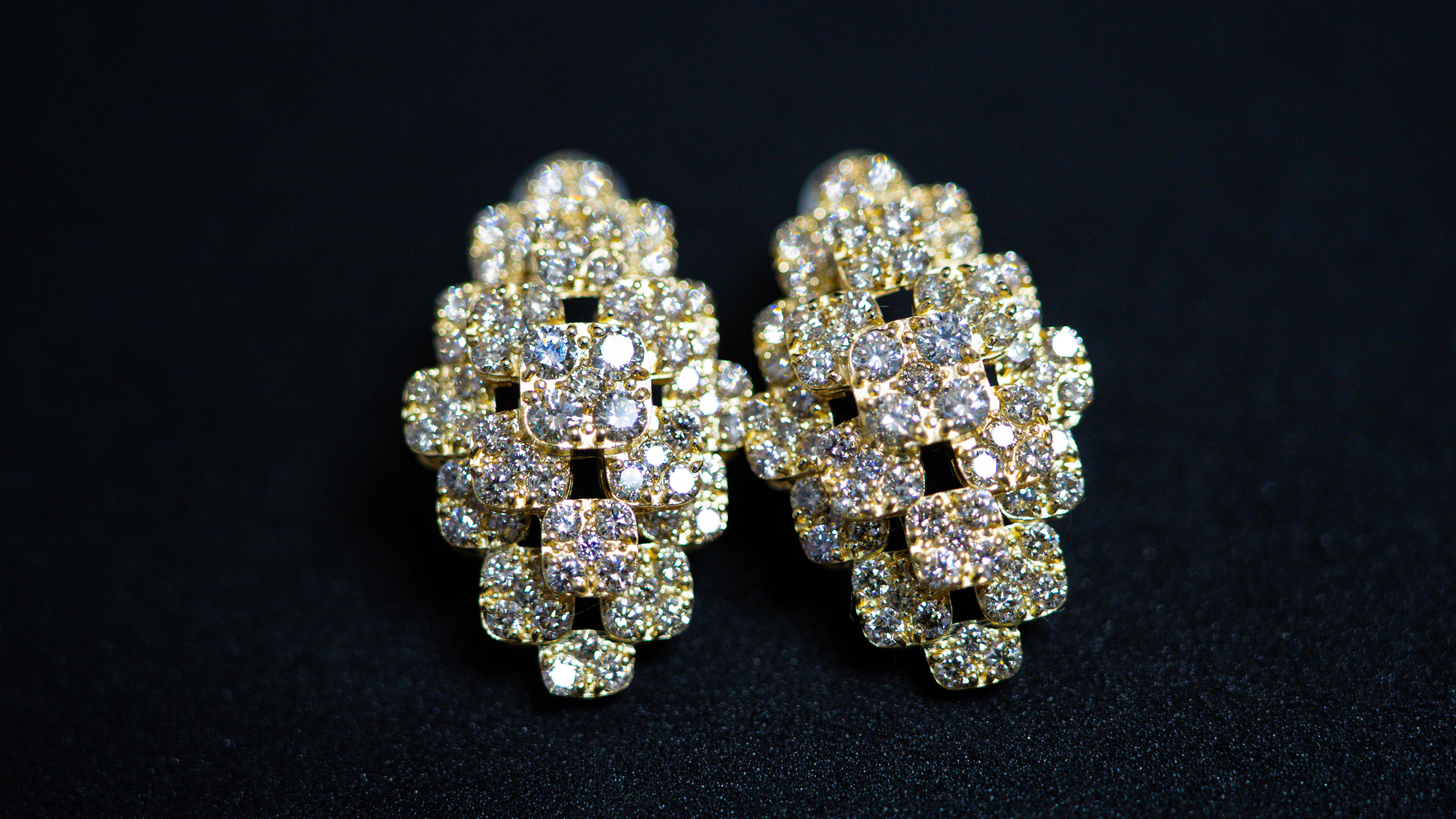 S-820 Cluster Diamond Earring