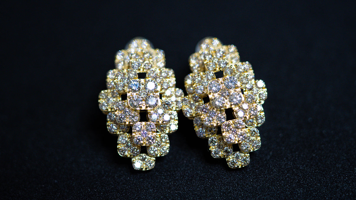 S-820 Cluster Diamond Earring