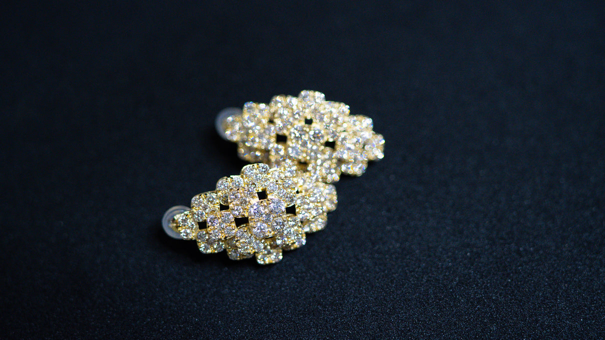 S-820 Cluster Diamond Earring